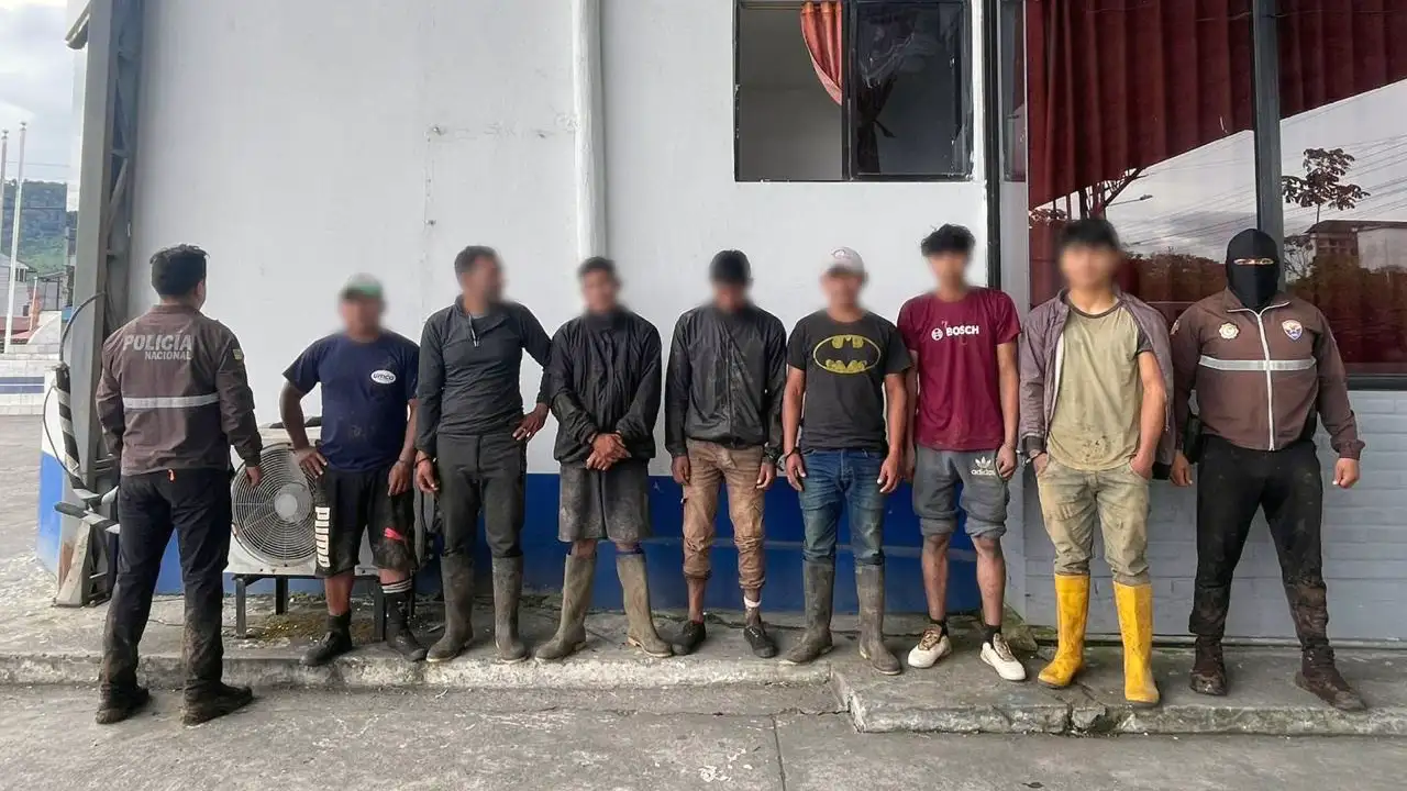 Siete detenidos por minería ilegal en Morona Santiago