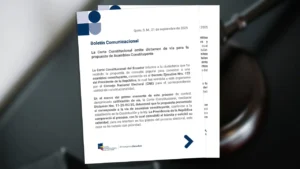 Dictamen confirma vía de Asamblea Constituyente en Ecuador