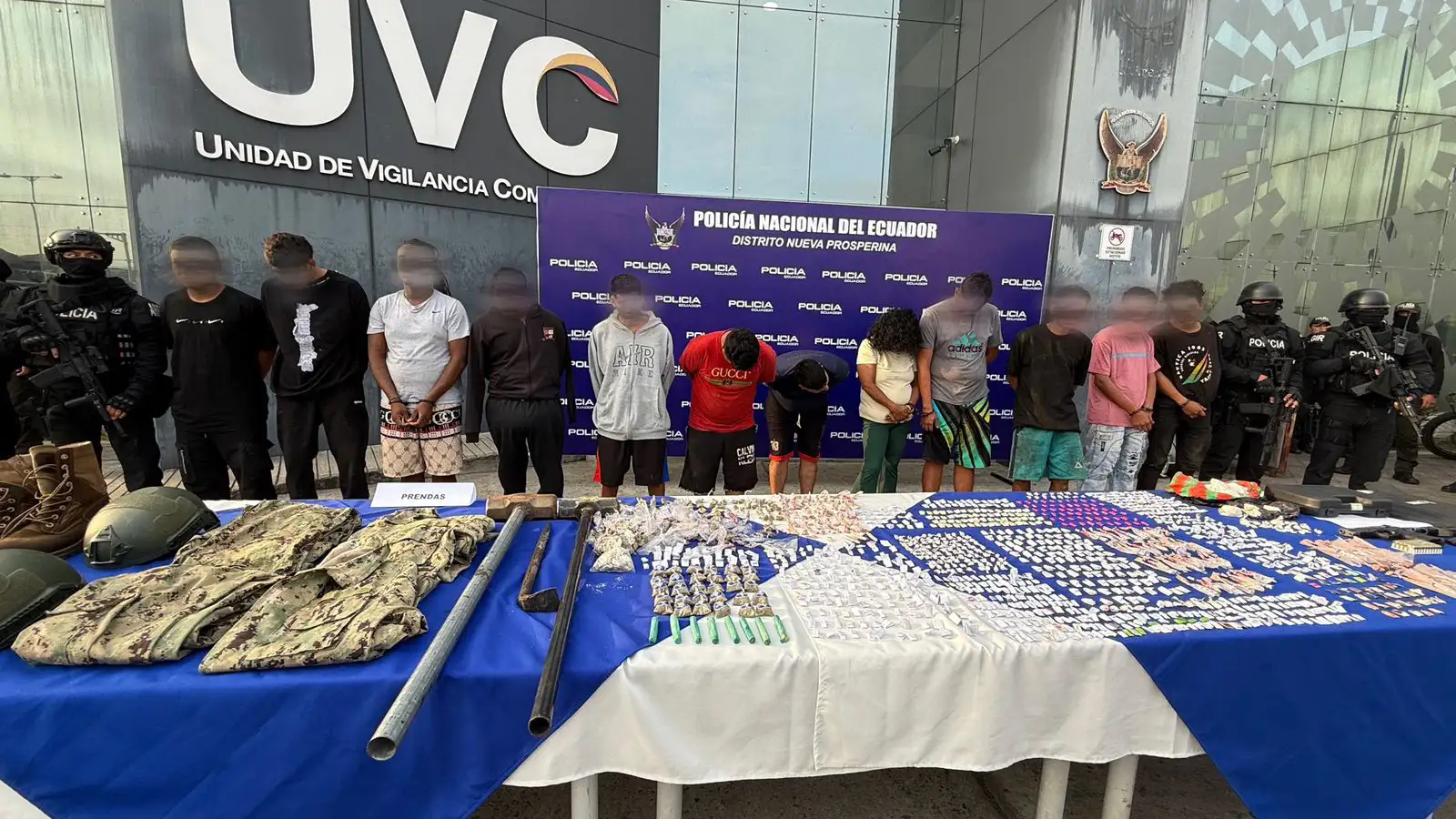 Operativo "Apolo 26" deja once detenidos en Durán